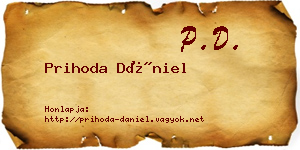 Prihoda Dániel névjegykártya